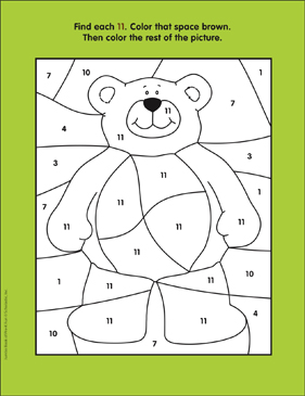 Brown bear number color