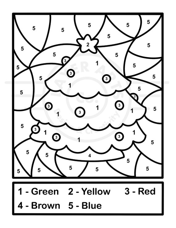 Christmas color by number pages christmas activity pages elf santa christmas tree coloring sheet preschool elementary homeschool