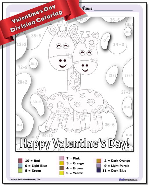 Division color by number