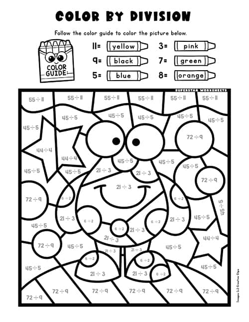 Division color by number