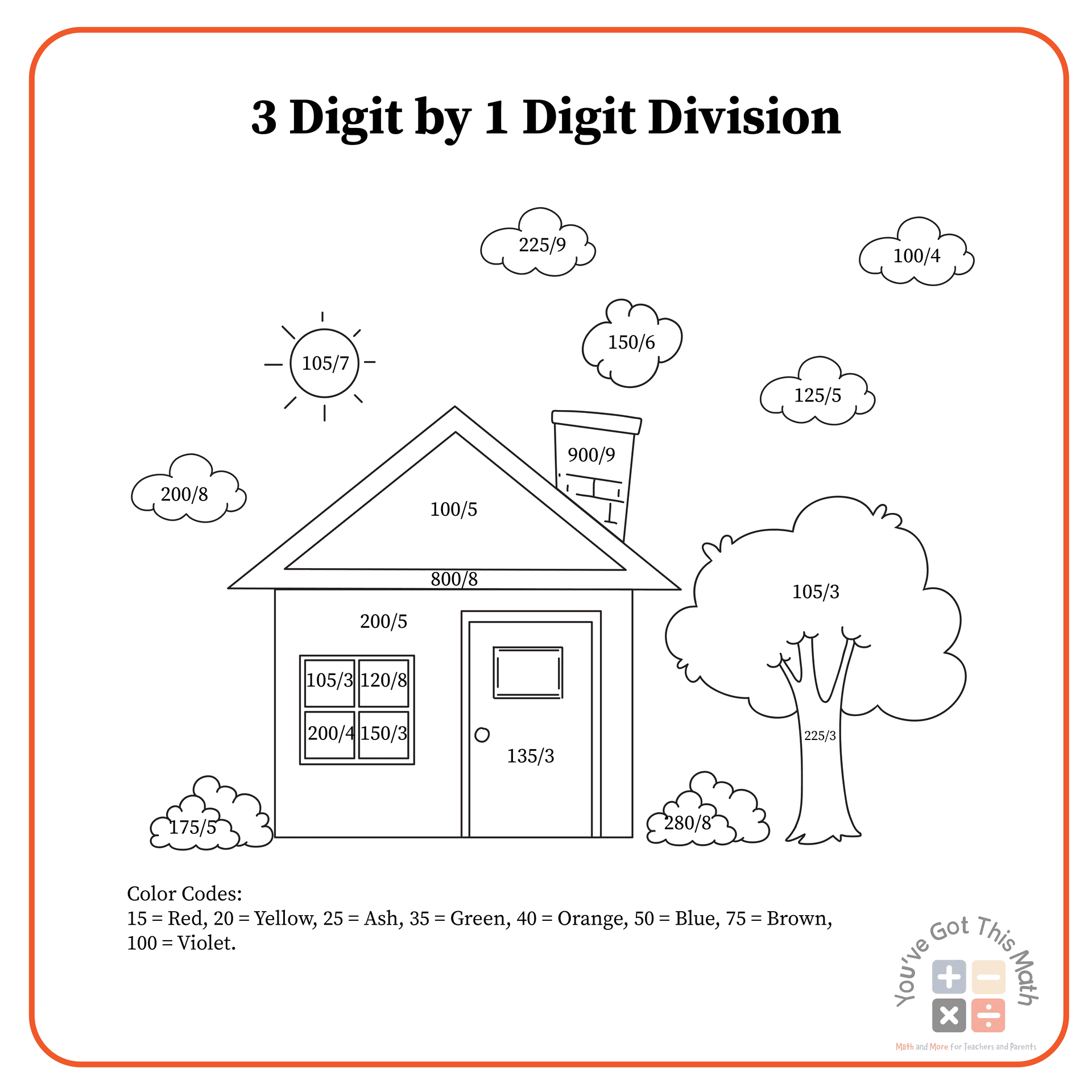 Free division coloring worksheets fun activities