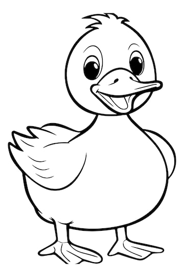 Premium vector duck coloring pages for kids