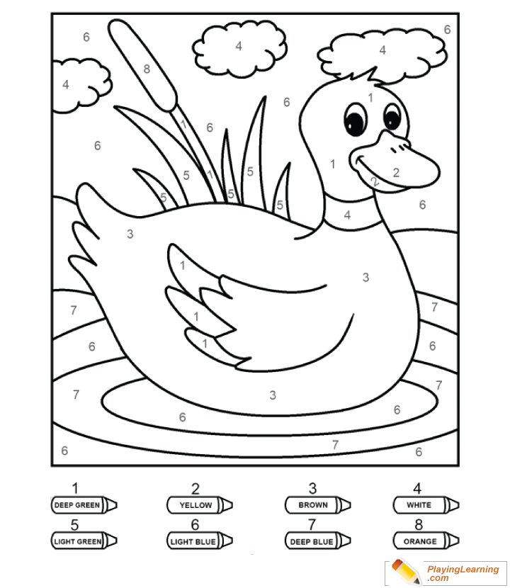 Coloring by numbers to duck free coloring by numbers to duck