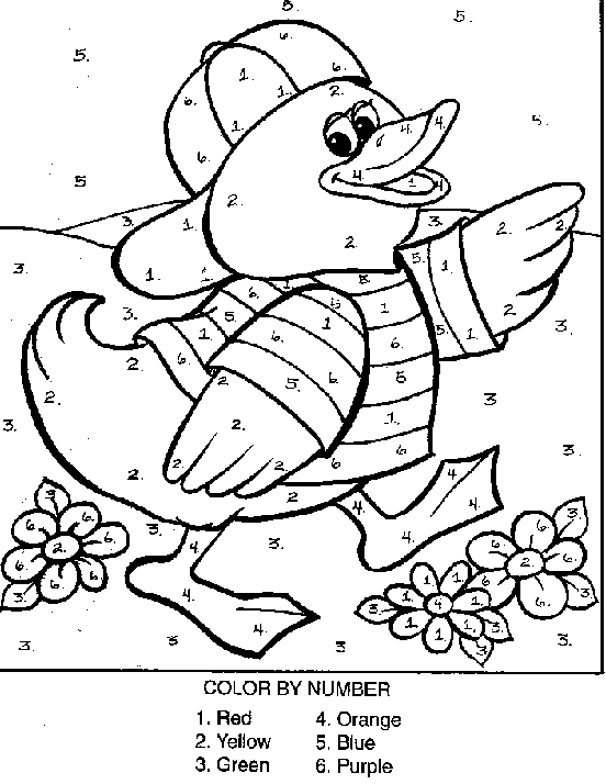 Duck coloring page