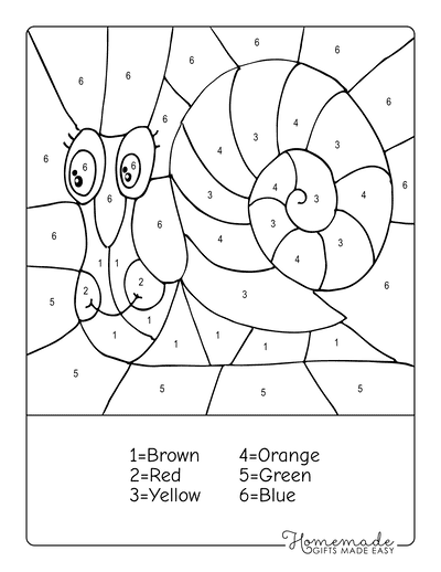 Free color by number printables for kids
