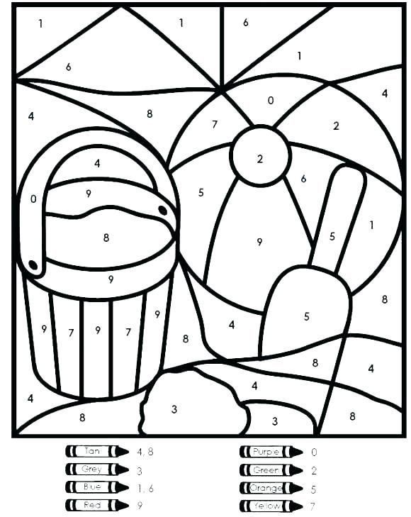 Easy color by number for preschool and kindergarten kindergarten colors math coloring worksheets addition coloring worksheet