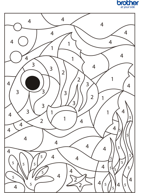 Free printable color by numbers