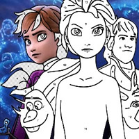 Frozen coloring by numbers â