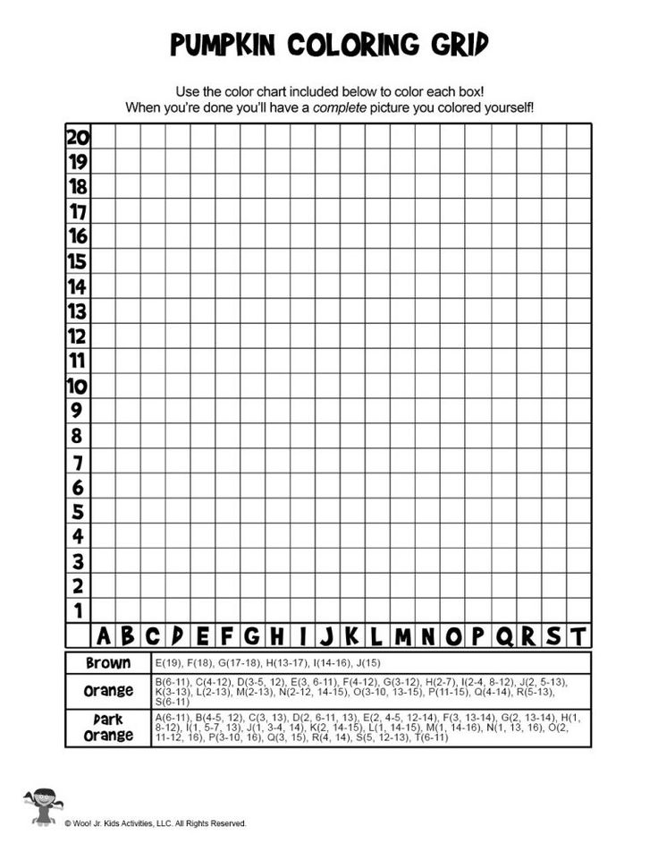 Pumpkin math grid data coloring woo jr kids activities childrens publishing mystery pictures math coloring color activities