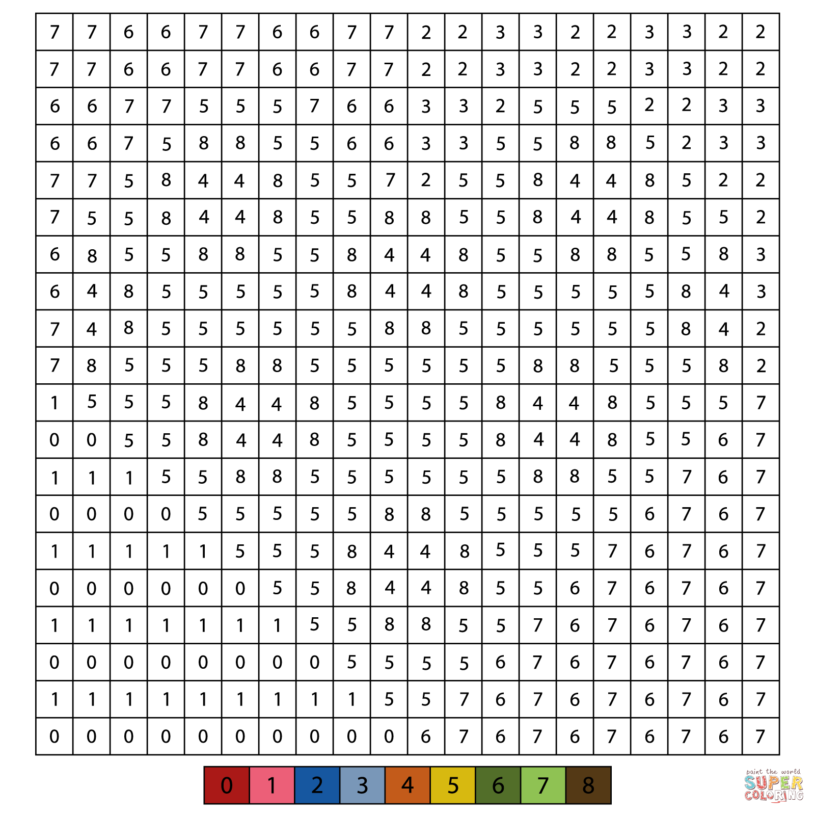 Heart color by number coloring page free printable coloring pages