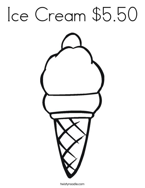 Ice cream coloring page