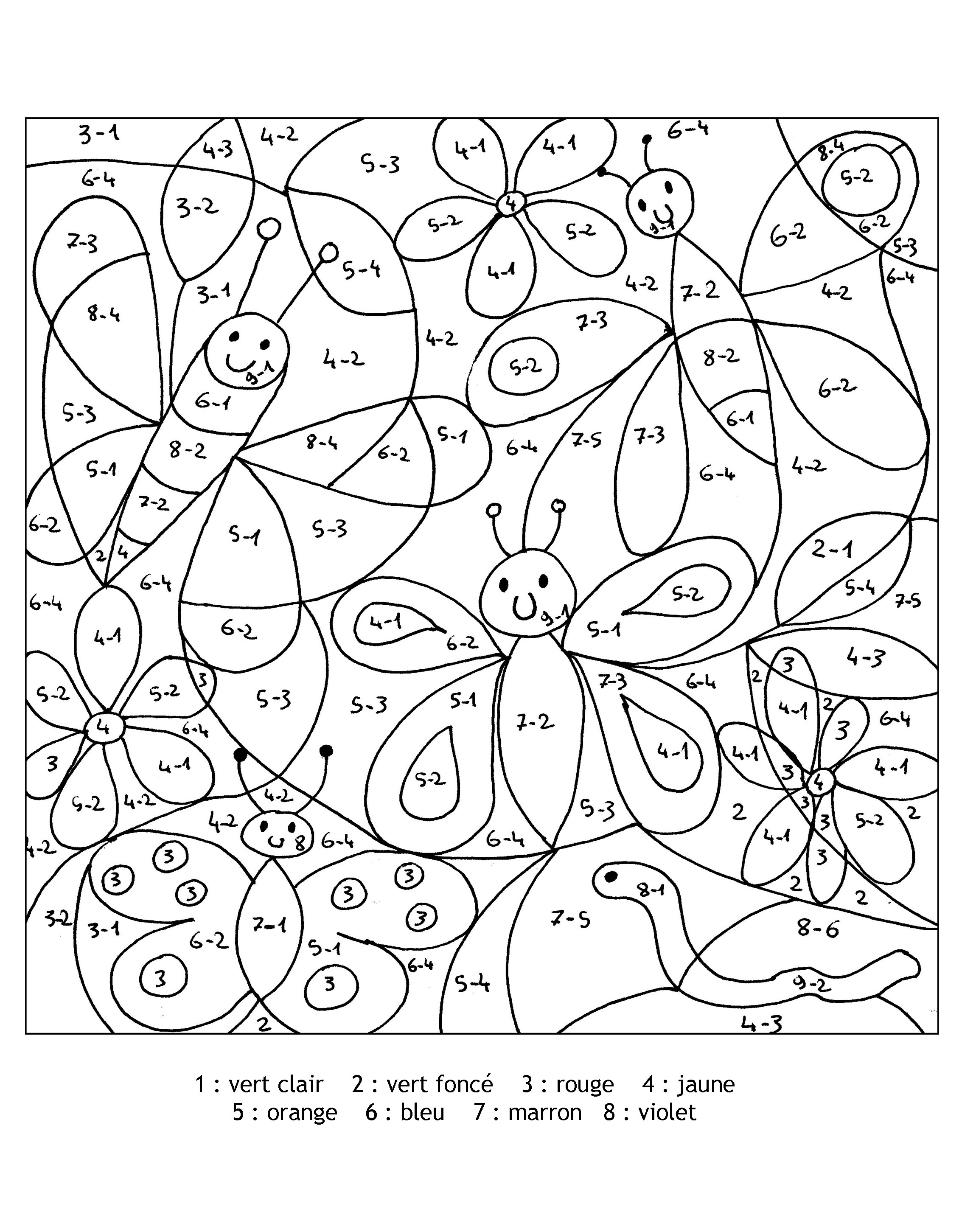 Magic free to color for kids butterflies and insects