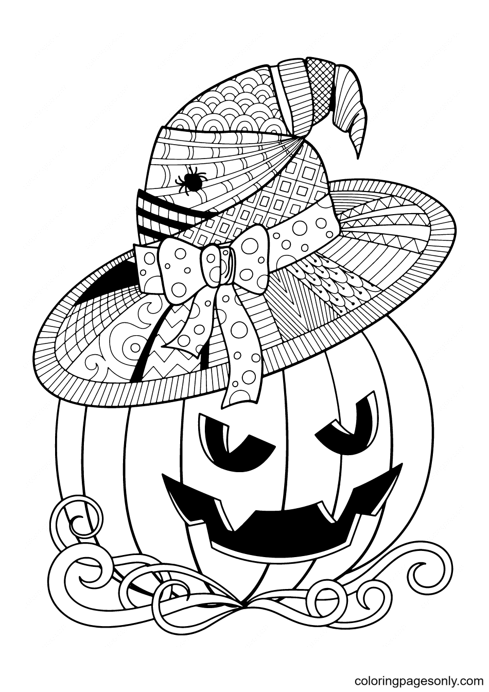 Jack o lantern coloring pages printable for free download