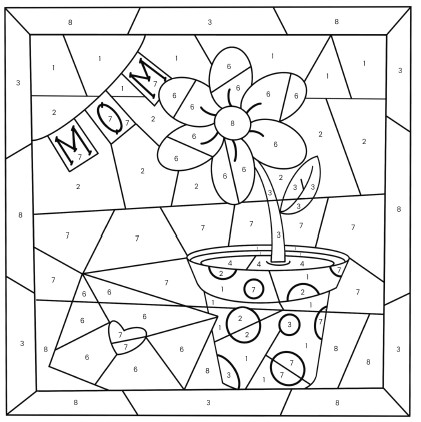 Mothers day color by number free printable coloring pages