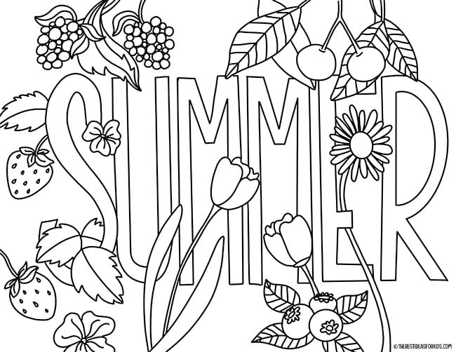 Summer coloring pages