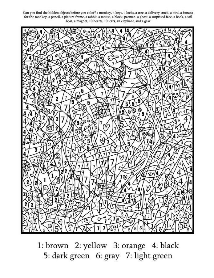 Hard color by number worksheets prtable adult color by number color by number prtable color by numbers