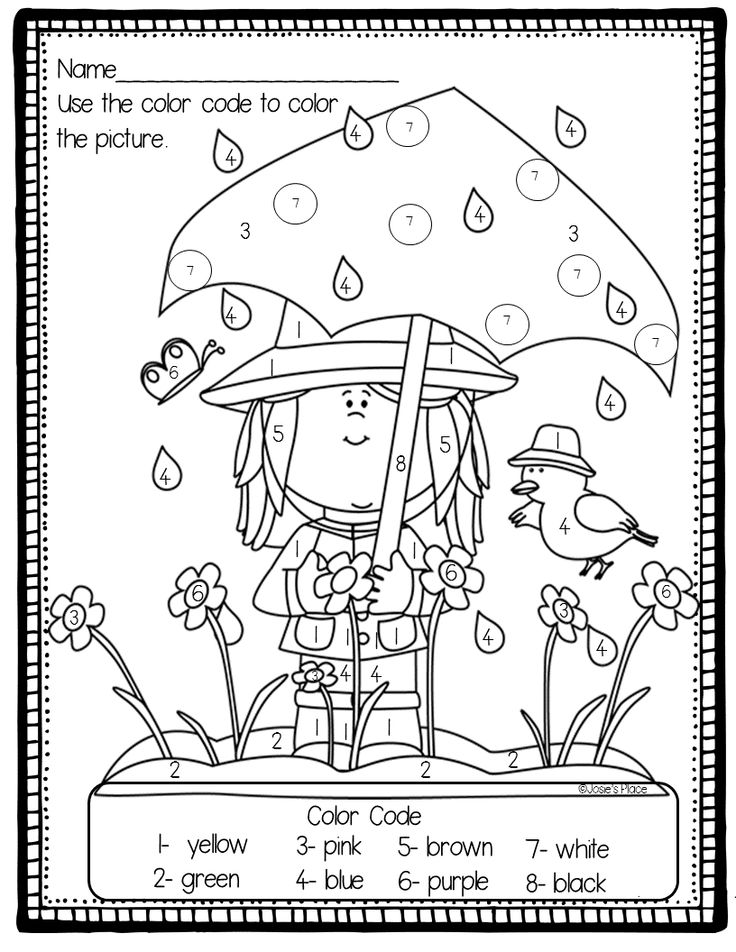 Color by number spring freebie matemãtica jardim de infãncia jardim de infancia pãginas para colorir