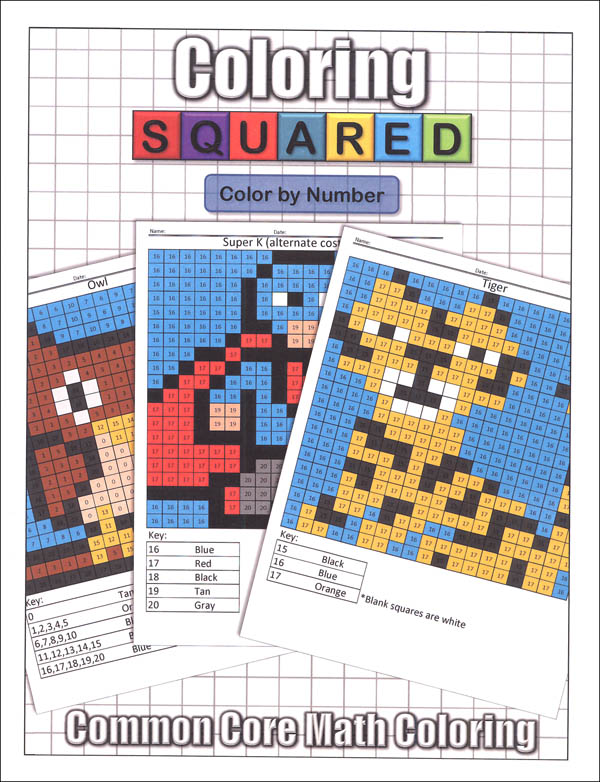 Coloring squared color by number coloring squared mon core math coloring books