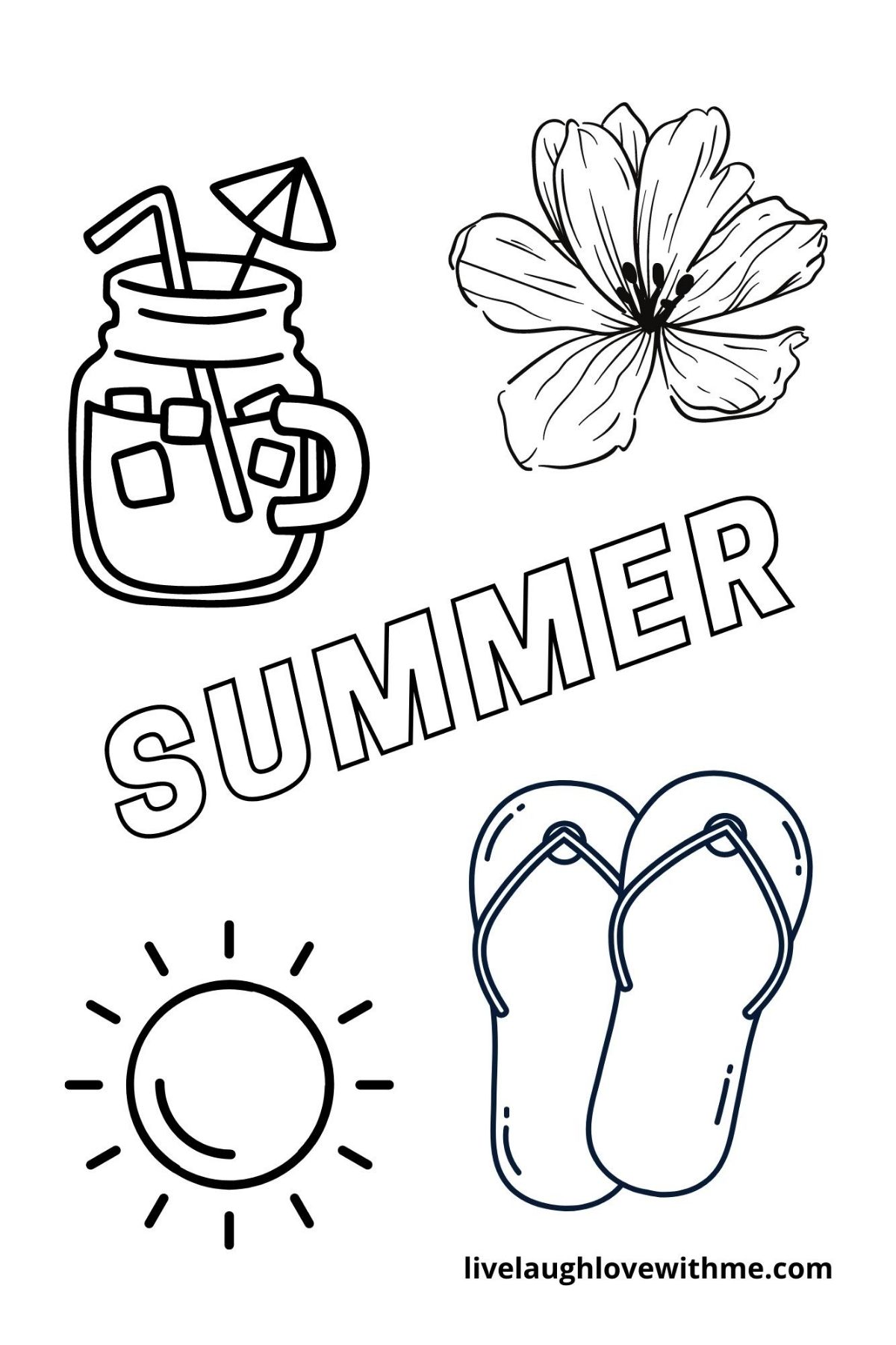 Summer coloring pages free printable