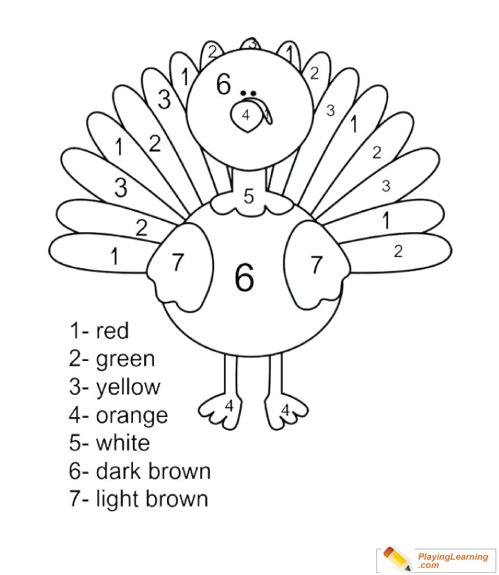Coloring by numbers to turkey free coloring by numbers to turkey