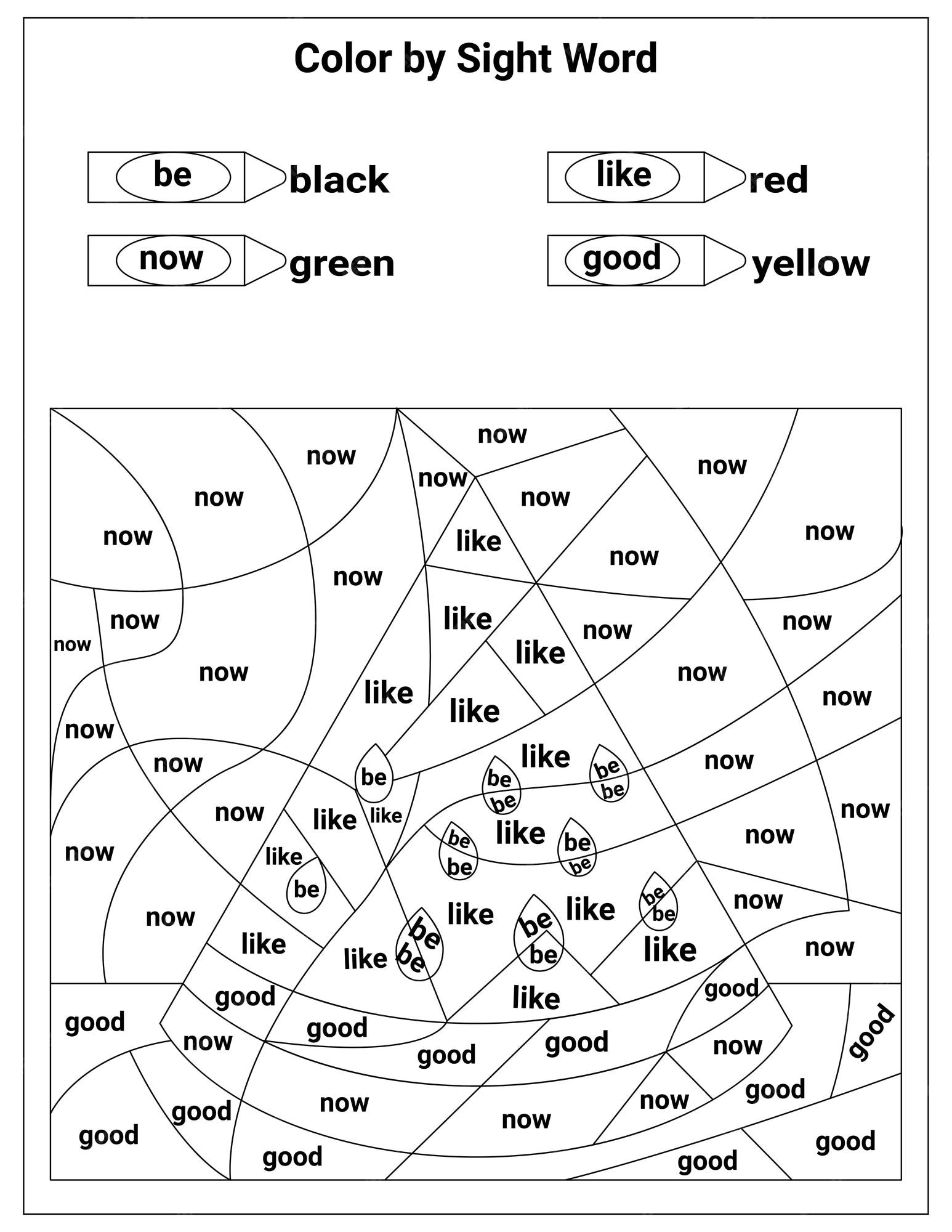 Premium vector sight words coloring pages educational worksheet for preschool and primary school learning coloring