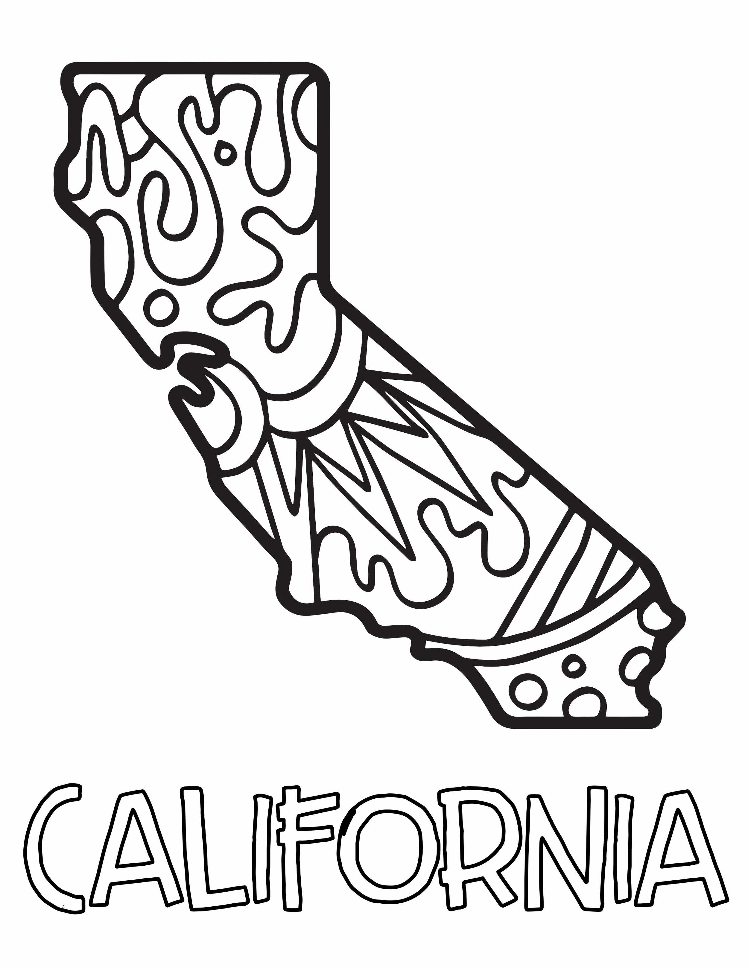 Free california coloring pages â stevie doodles