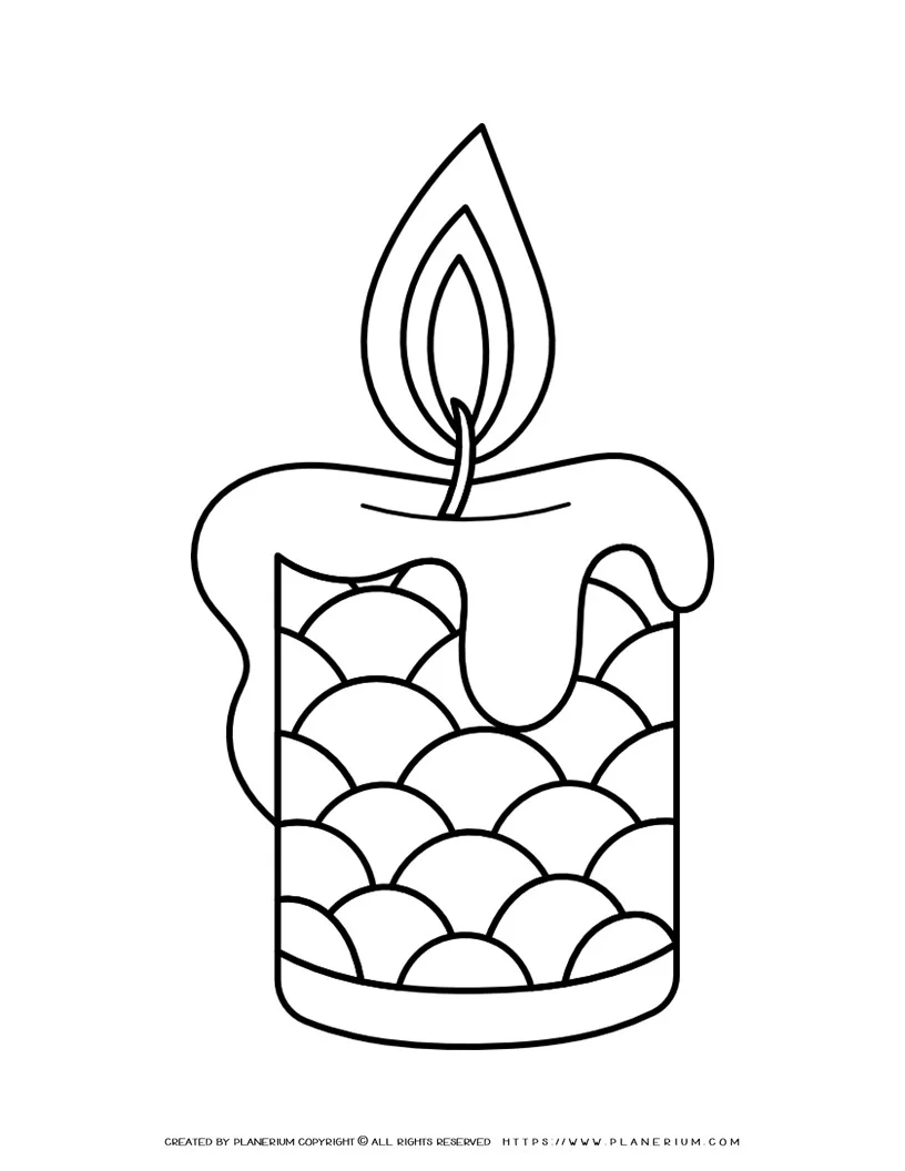 Candle coloring page