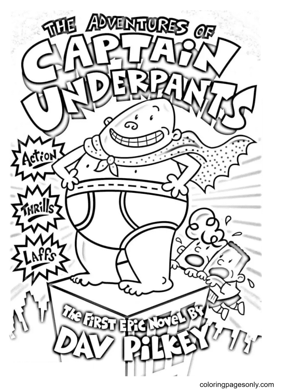Captain underpants coloring pages printable for free download