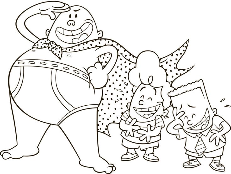 Captain underpants coloring pages for kids captain underpants cartoon coloring pages monster coloring pages