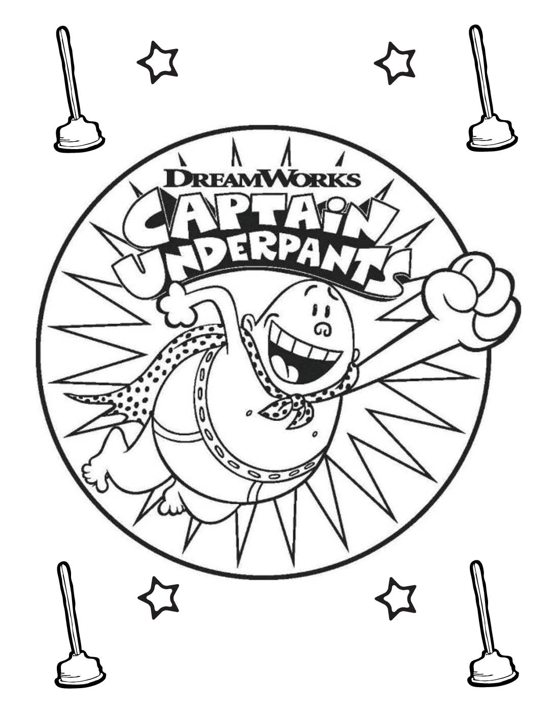 Coloring page captain underpants