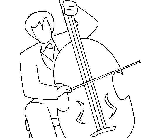 Cello coloring page