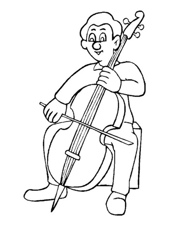 Cello coloring pages