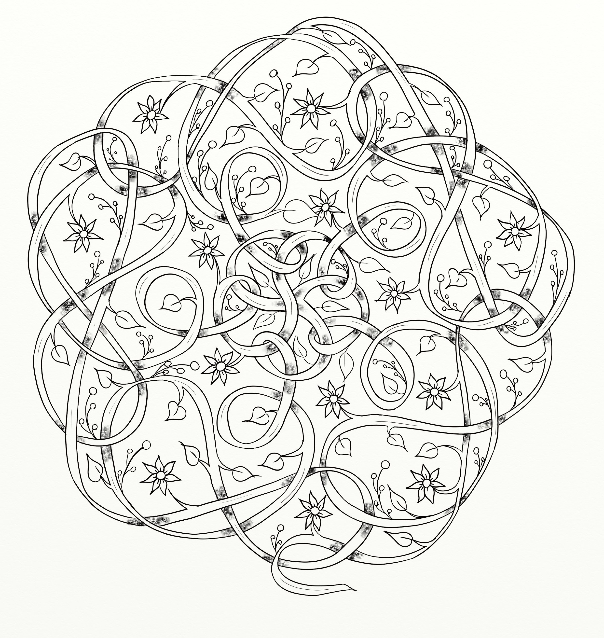 Daisy celtic knot adult coloring page by lorrainekelly on