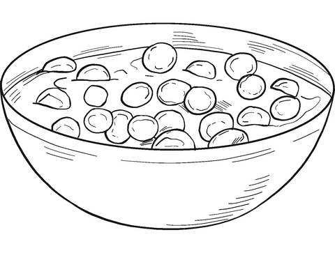 Cereal bowl coloring page free printable coloring pages