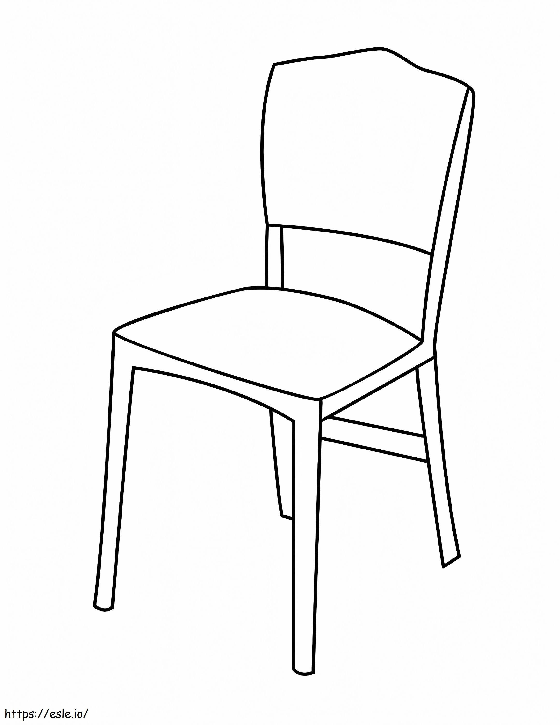 Print chair coloring page