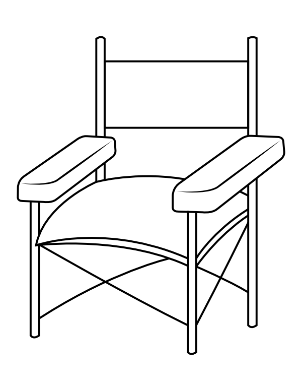 Printable camping chair coloring page
