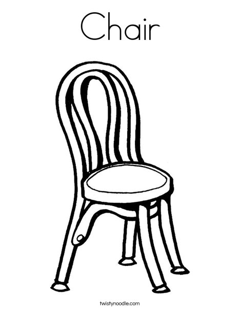 Chair coloring page