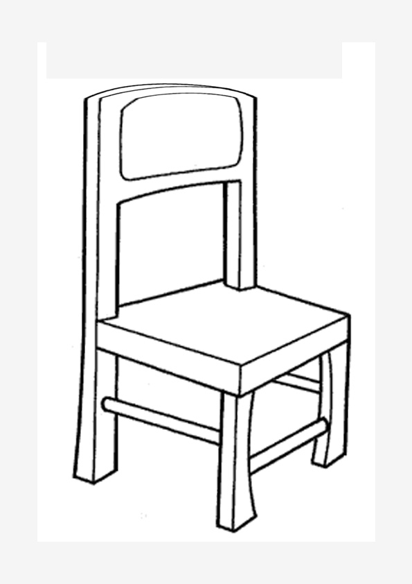 Coloring pages chair coloring page decoration