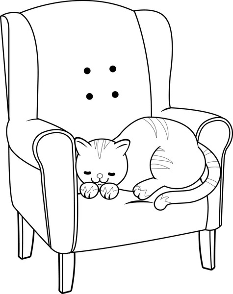 Thousand chair coloring page royalty
