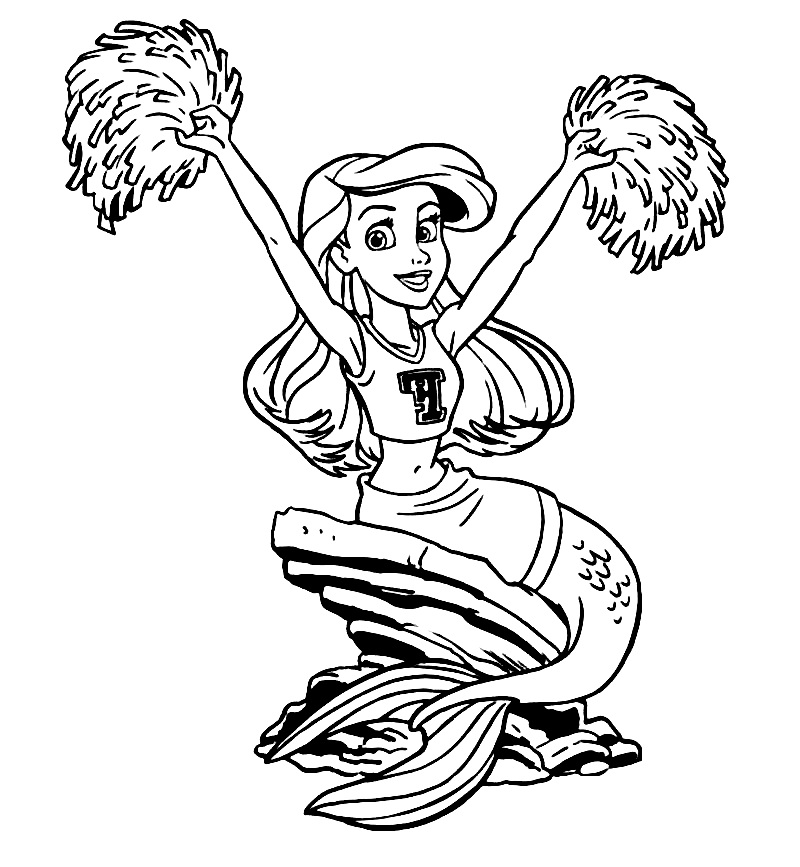 Cheerleading coloring pages printable for free download