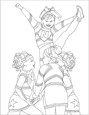 Nicoles free coloring pages cheerleading coloring pages