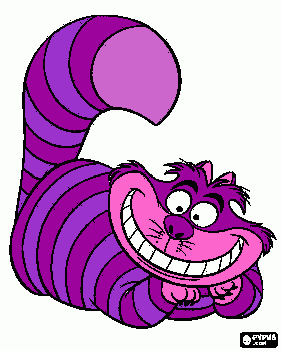Cheshire cat coloring page printable cheshire cat