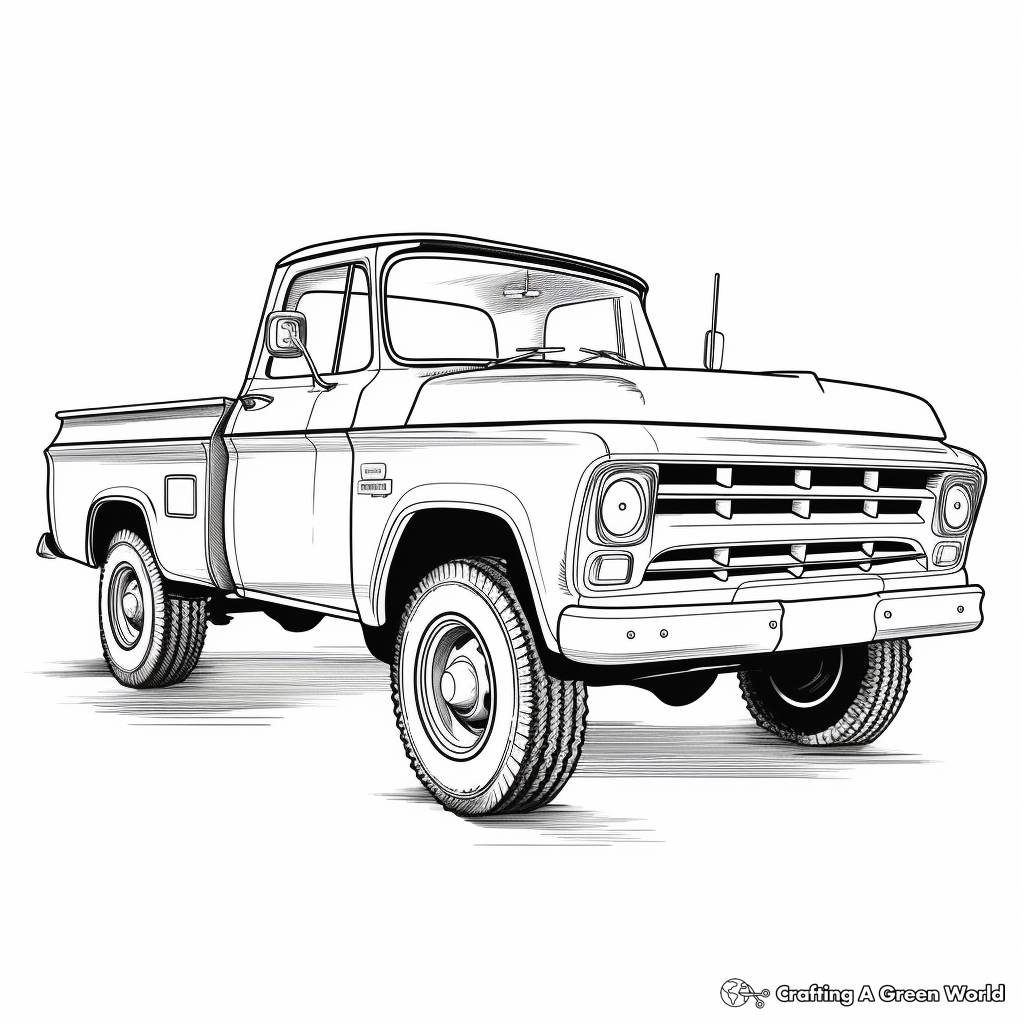 Old truck coloring pages
