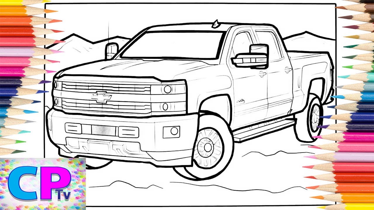 Chevrolet silverado coloring pagespick up carelektronoia