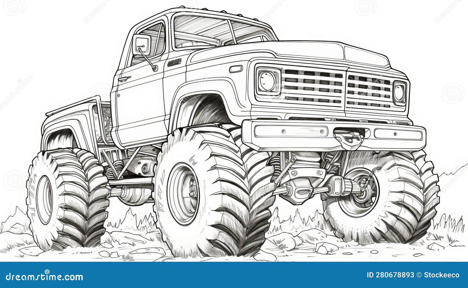 Chevy monster truck coloring pages hyper
