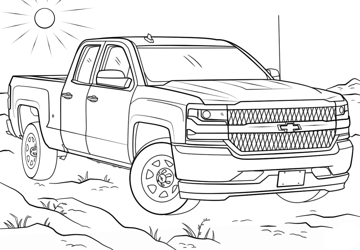 Chevrolet coloring pages to download and print for free