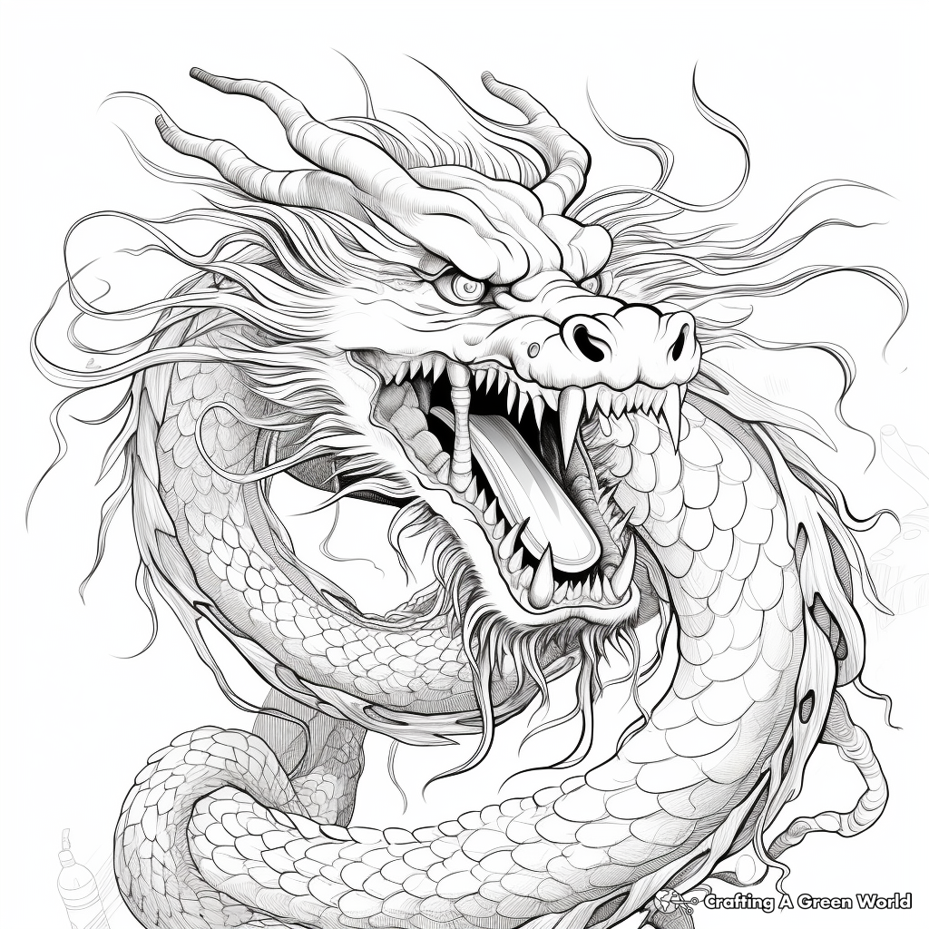 Dragon coloring pages for adults