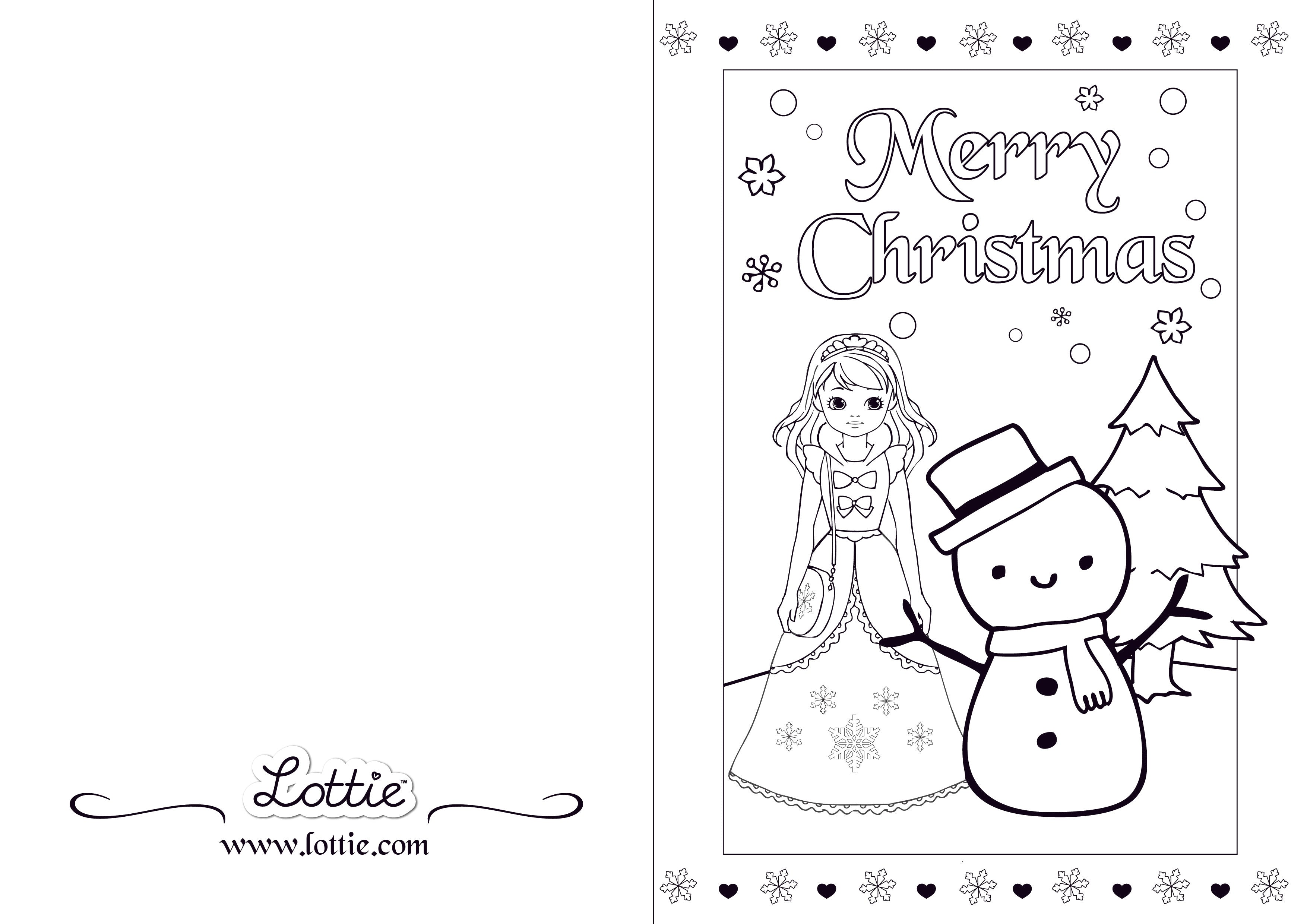 Christmas colouring card