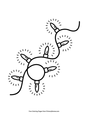 Christmas lights coloring page â free printable pdf from