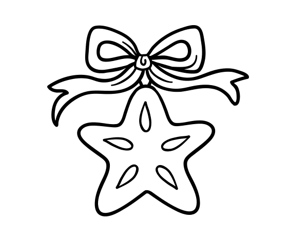 A christmas star coloring page